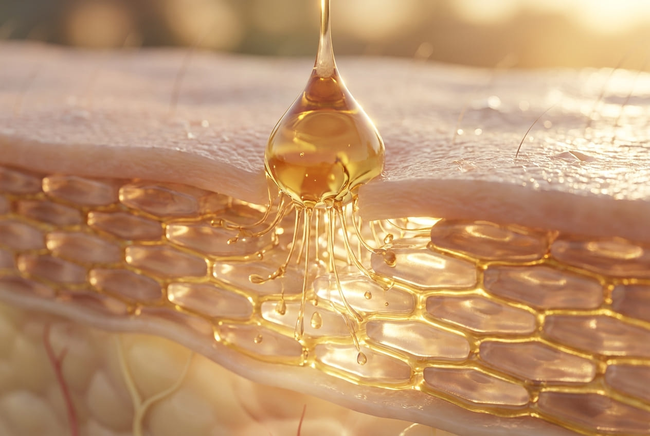 Lipid-Diagramm: Pflanzenöle dringen in die Hautbarriere ein