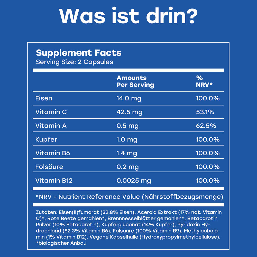 MIND & CROWN Eisensupplement