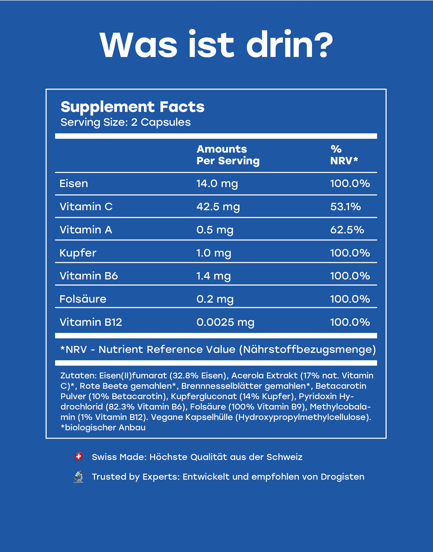 MIND & CROWN Eisensupplement