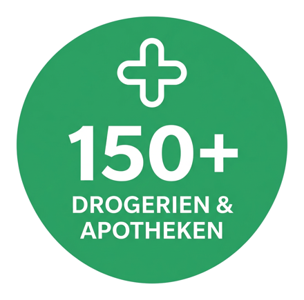 Erhältlich in 150+ Drogerien & Apotheken